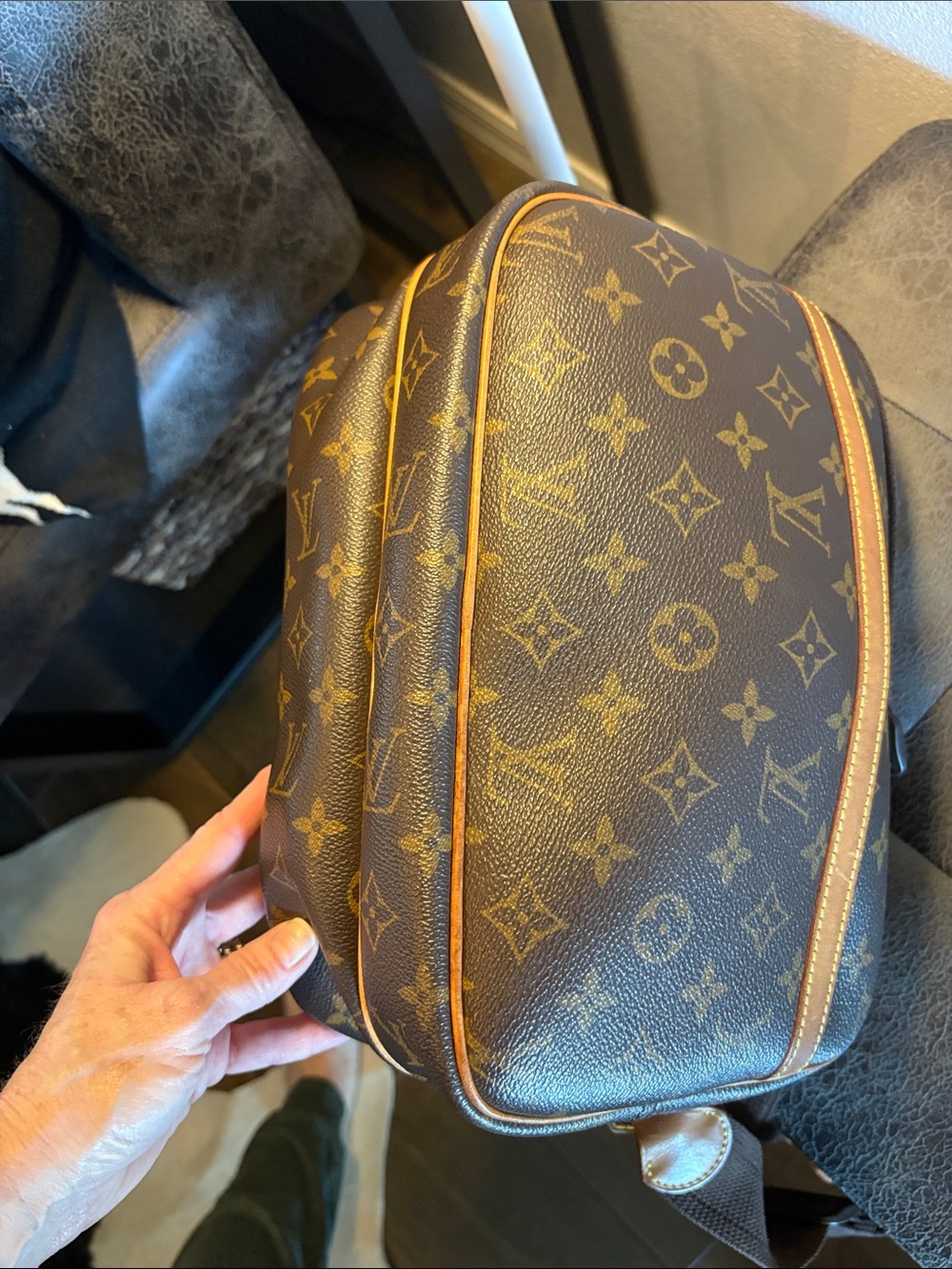 Louis Vuitton Monogram Canvas REPORTER Bag PLUS WALLET  in Brown and Tan EUC!! - Picture 17 of 17